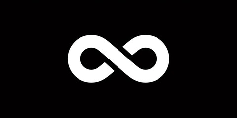 Infinity symbol representing eternal loop and endless concept