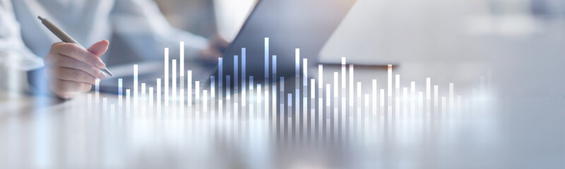 Data Analytics and Business Insights on a Wide Banner, Business and Technology Concept.