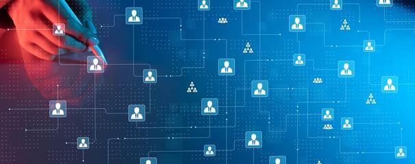 Networked Organizational Structure Depiction HR Human Resources.