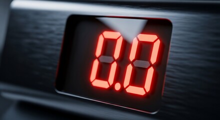 Digital Timer Display Showing Zero Seconds.