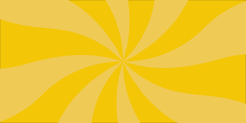 Hypnotic spiral effect with conveys motion, energy, and warmth. Sunburst background vector illustration pattern beam rays. Vector Abstract orange sun rays and sunburst backdrop background.