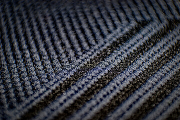 Black Woven Technical Fabric Texture Macro