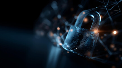 Protecting digital assets understanding cybersecurity risks and security measures, digital space eye-catching graphics closeup view technology concept, network protection visualization, with