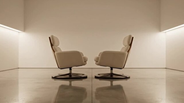 Anticipated Presence Minimal Interior Subtly Reacting with Light, Motion, and Reflections