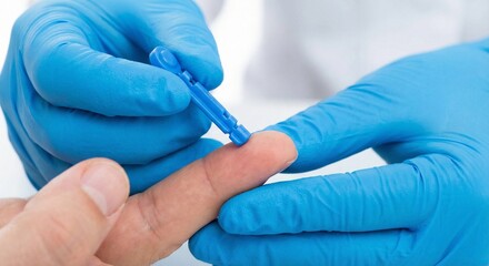 Close-up of Safety Lancet Device for Capillary Blood Collection.