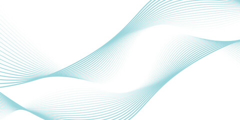 Abstract blue wave vector banner template