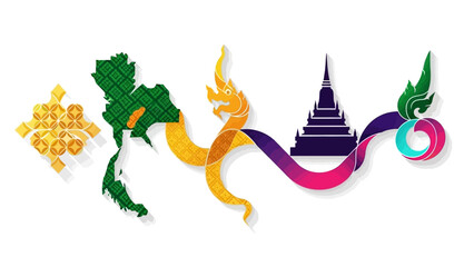 Thailand Travel and Culture Symbols