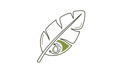 Eco friendly leaf logo with green and white color scheme
