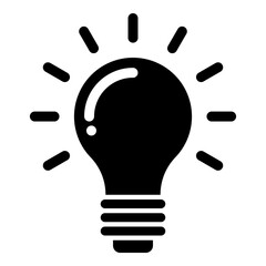 Light bulb icon isolated on white background