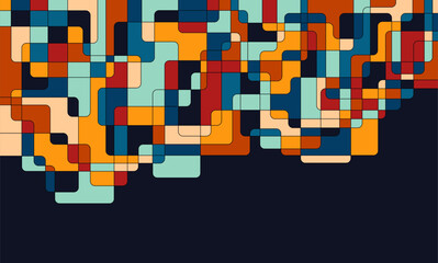 Vintage geometrical minimal background. Poster design in trendy retro style background