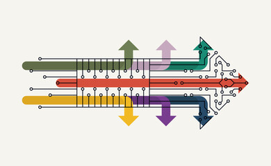 Abstract arrow direction. Business investment to success. financial data graph strategy. Technology background. High speed.