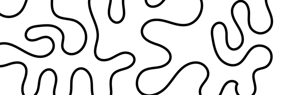 Abstract squiggly lines, Vibrant abstract gradient line with flowing, forming dynamic wavy curves. minimalist background element perfect for posters, tech art, and digital design