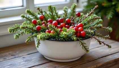 Vintage enamel basin filled wi