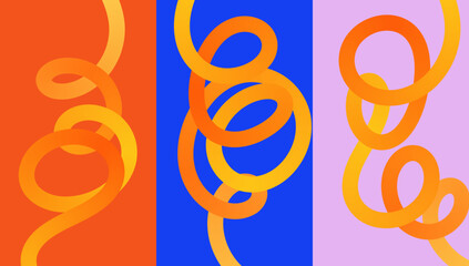 Abstract wavy line posters with flowing shapes, fluid wavy lines, modern minimal design for creative branding and decor. featuring looping, 3D-style for creative wall art