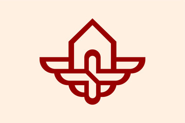 S Letter Wings House Logo
