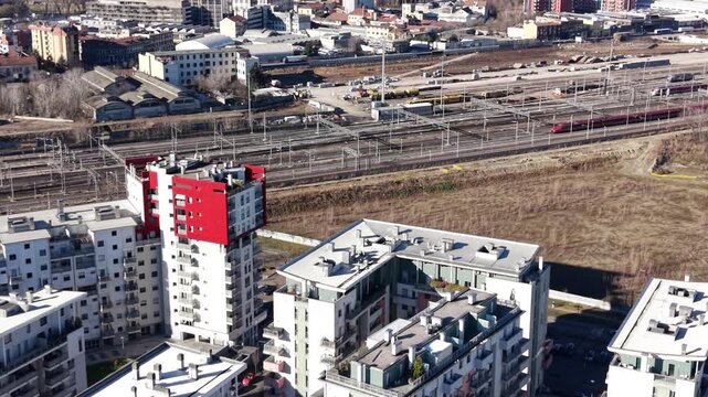 Modern Apartment Blocks Santa Giulia Aerial View