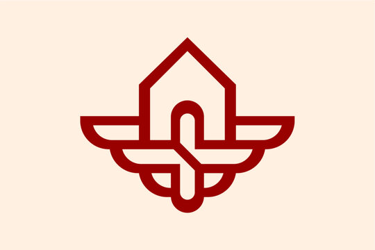 S Letter Wings House Logo
