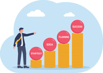 Illustrating of business activities, eps 10