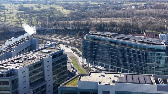 Aerial View Santa Giulia Milan Modern Smart Business District