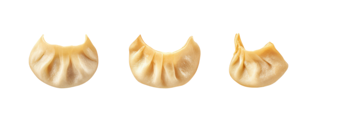 Dumplings preparation process kitchen food photography transparent background