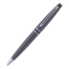 black pen 3d render icon in cartoon plastic style minimal isolated on transparent white background	
