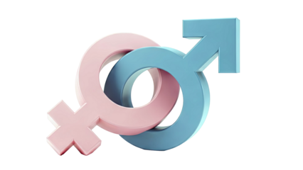 Interlocking Male and Female Gender Symbols