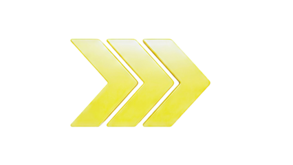Three Yellow Arrows Pointing Right