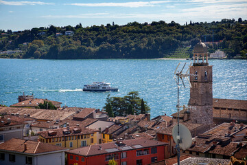 Landscape view from lake Garda, Italy