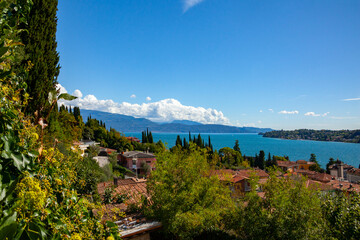 Landscape view from lake Garda, Italy