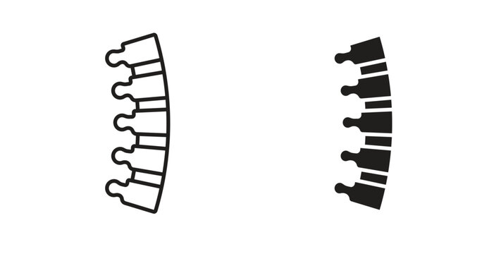 Spine icon in simple flat trend modern graphic design abstract logotype element