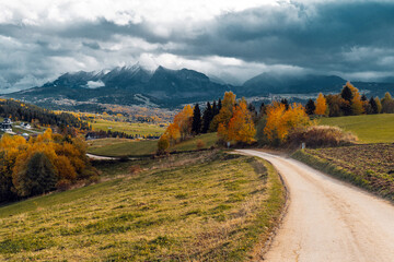 Polish Tatra Mountains seen from Czarna Gora viewpoint