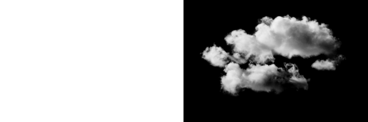 Realistic white storm cloud mass isolated on transparent background, dense floating sky cloud formation for atmospheric design PNG