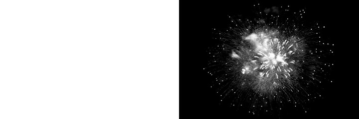 Radiant white celebration spark cluster isolated as transparent PNG, glowing particle firework effect with scattered light dots