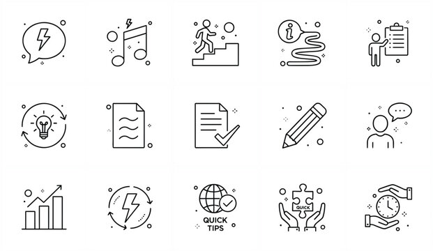 Large collection of linear business icons including self development goals time management creative thinking and strategy planning symbols.