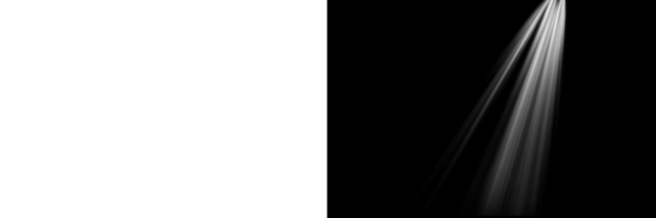 White spotlight light rays isolated on transparent background, dramatic stage lighting beams, cinematic volumetric god rays, realistic illumination overlay PNG