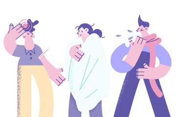 Unhealthy people suffer from covid-19 symptoms