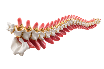 human spine vertebrae anatomy illustration with detailed structure