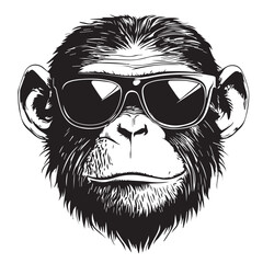 monkey in sunglasses © bariyanto