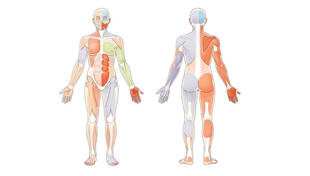 Detailed digital slide displaying a body map with shaded regions indicating varying severity levels of atopic dermatitis on a crisp white background.
