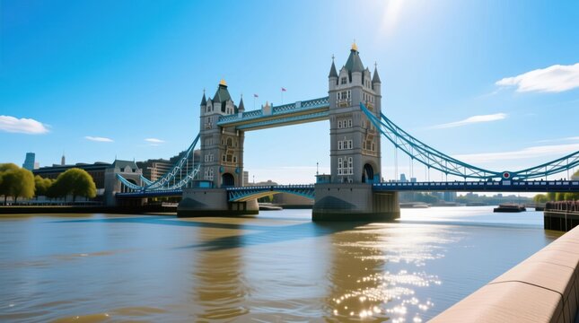 Tower Bridge, London, sunny day
