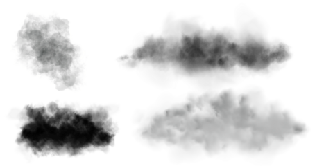 A Black Sky  Clouds with transparent background 