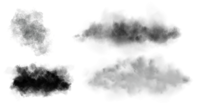 A Black Sky  Clouds with transparent background  - Powered by Adobe