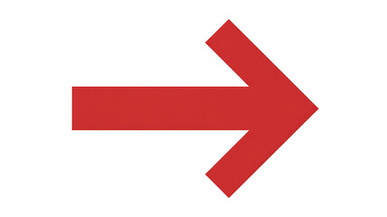 Bold Red Arrow Graphic Pointing Rightward for Website Navigation and Directional Signage