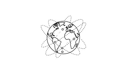 Global connections and satellite orbits around the Earth © Deshan