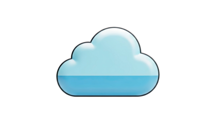 Stylized Cloud Icon with Blue Gradient