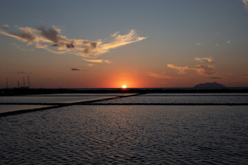 Sicilian salt flats during an aperitif