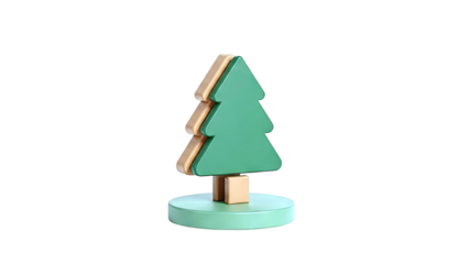 Wooden Christmas Tree Decoration