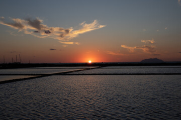 Sicilian salt flats during an aperitif