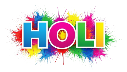 Colorful Holi Festival Splash Background Vector Transparent Background