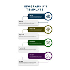 Vertical Business Workflow Infographic Design